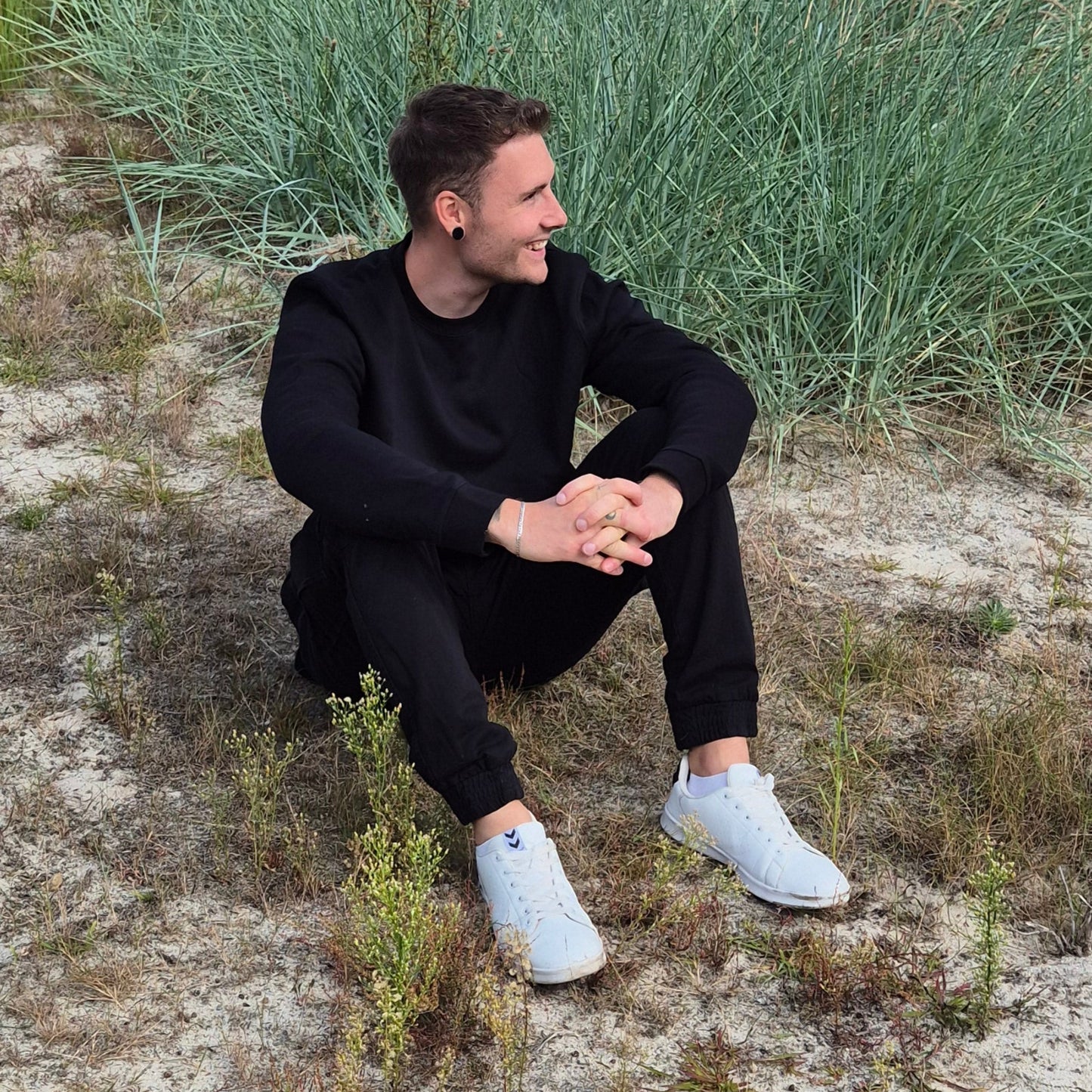 Sweatshirt Überlänge Tall schwarz
