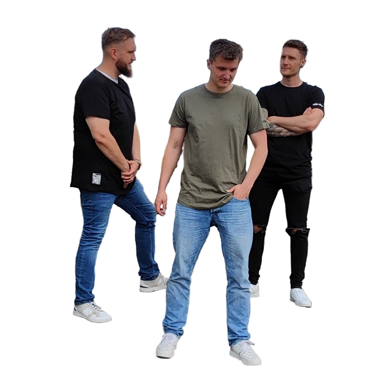 T-Shirt Highbro schwarz Tall