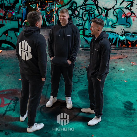 Jogginghose schwarz lang Highbro - Highbro