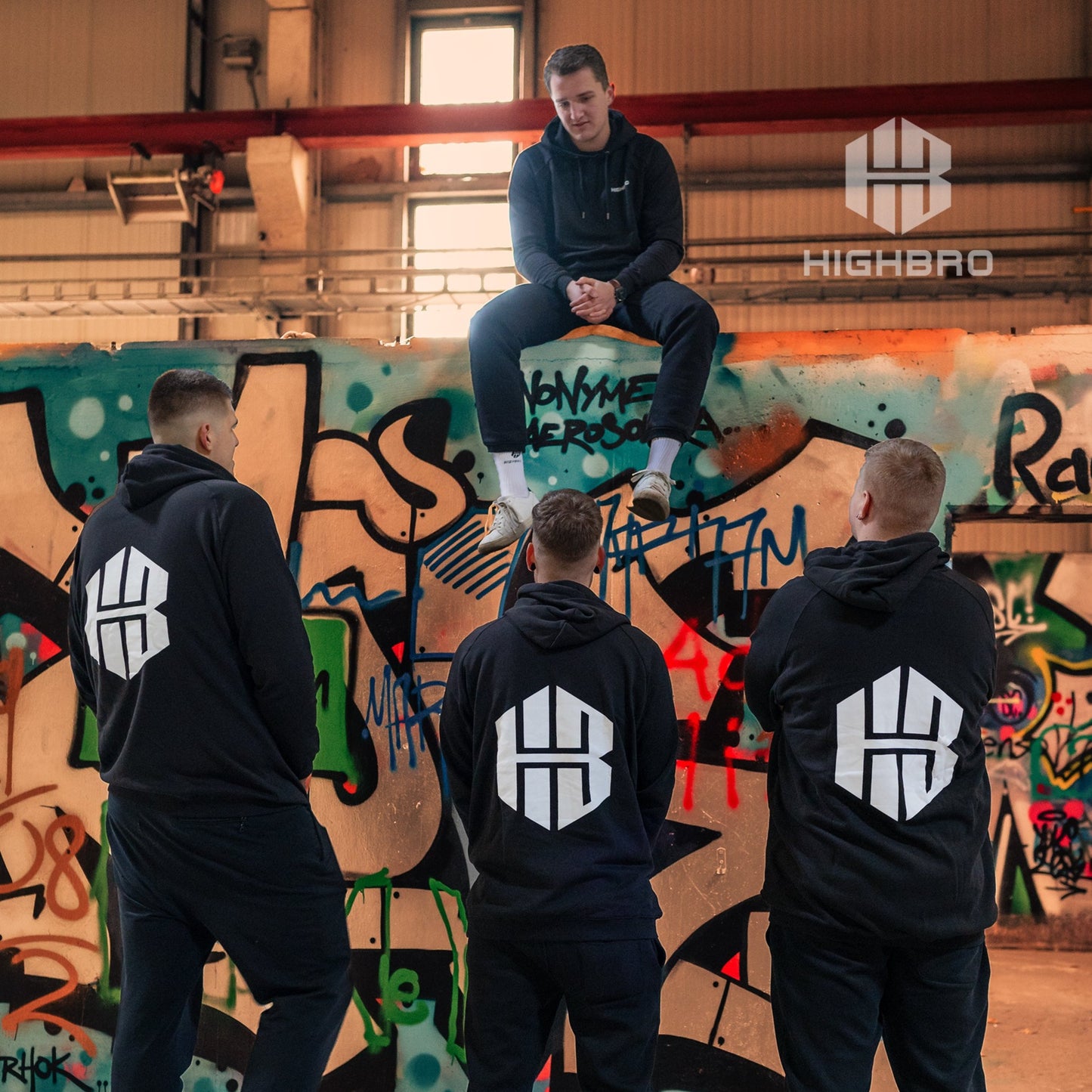 Jogginghose schwarz lang Highbro - Highbro