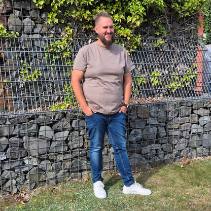 T-Shirt Oliv/Schlamm Überlänge Tall