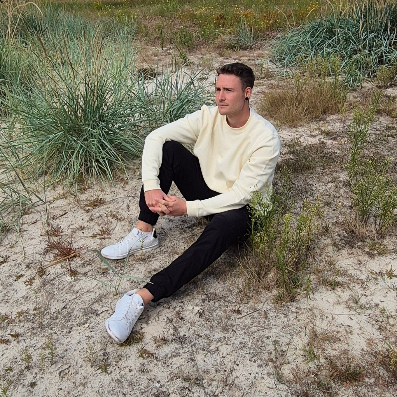 Sweatshirt Überlänge Beige