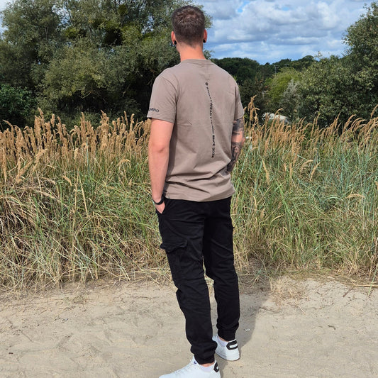 T-Shirt Oliv/Schlamm Überlänge Tall