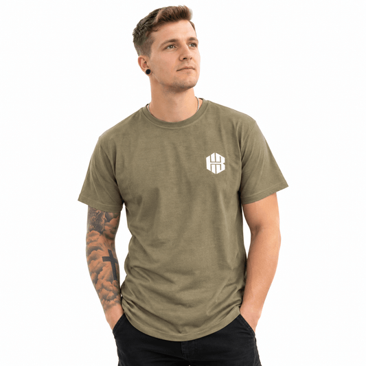 Überlänge T-Shirt Oliv Tall fit | HIGHBRO