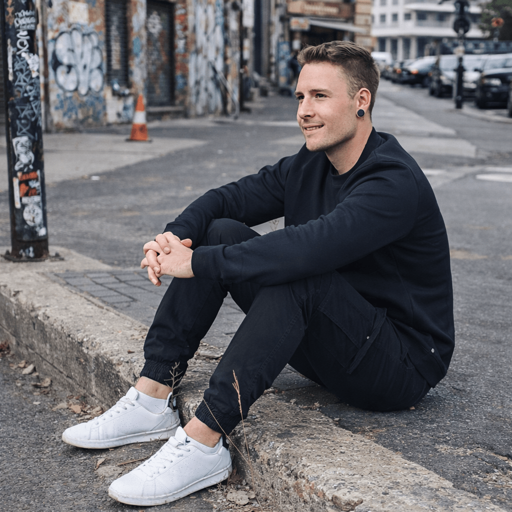 Jogginghose schwarz lang Highbro - Highbro