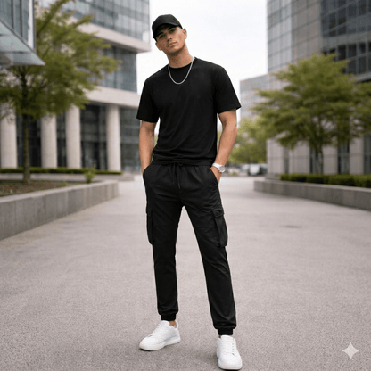 Jogginghose schwarz lang Highbro - Highbro